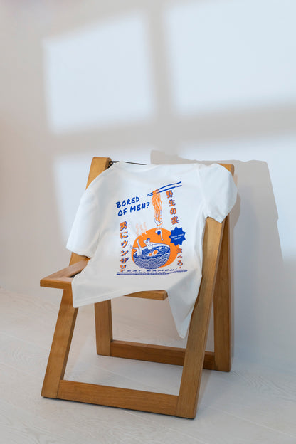T-shirt unisexe Bored of Men? Eat Ramen!