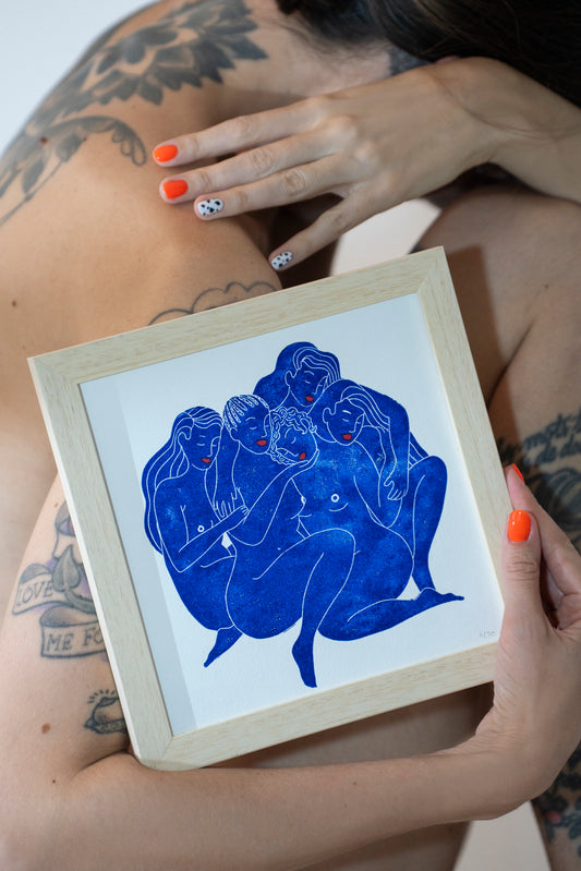 Linogravure Les Jacquelines