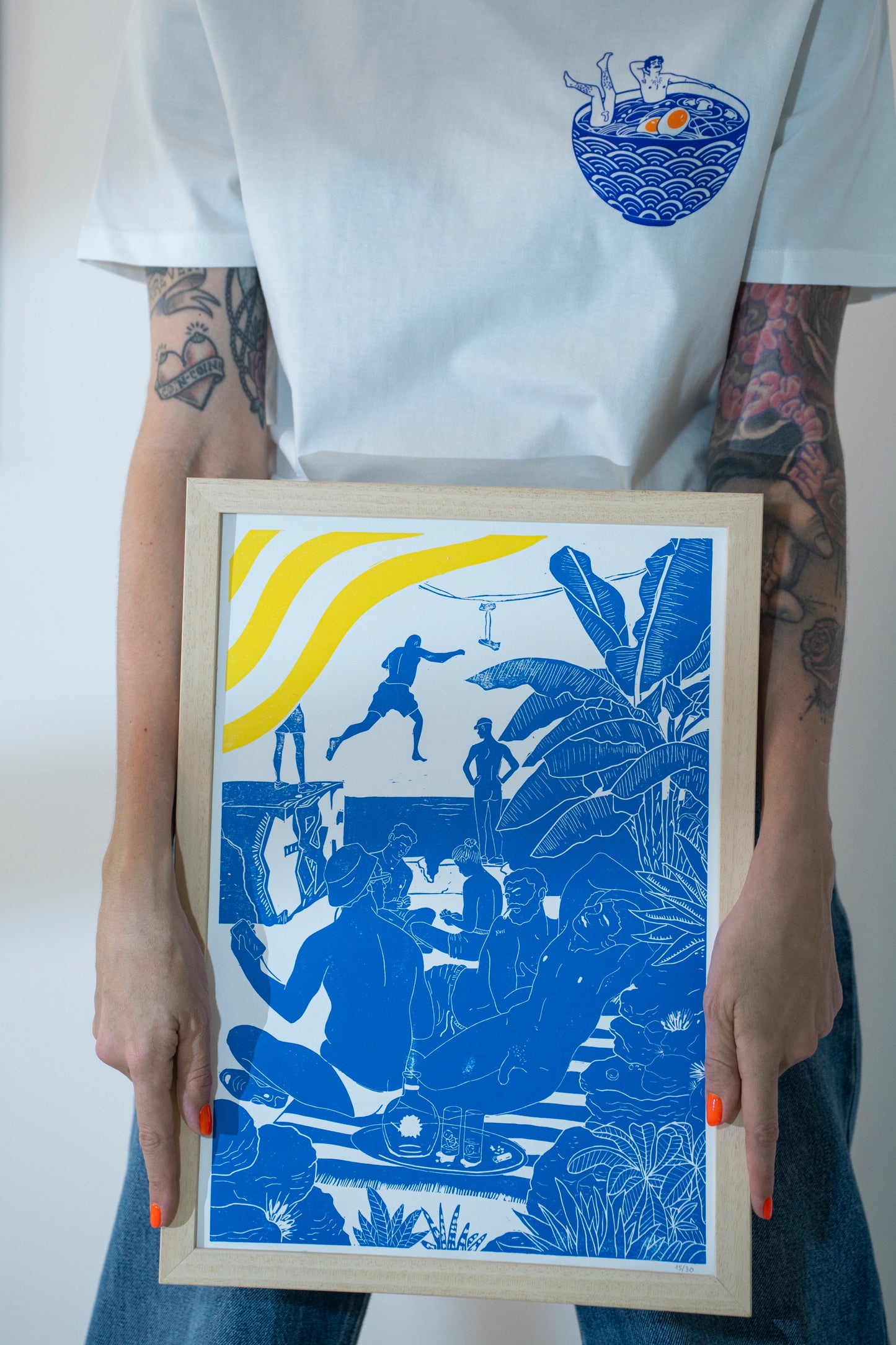 Linogravure Les Garçons de l'été