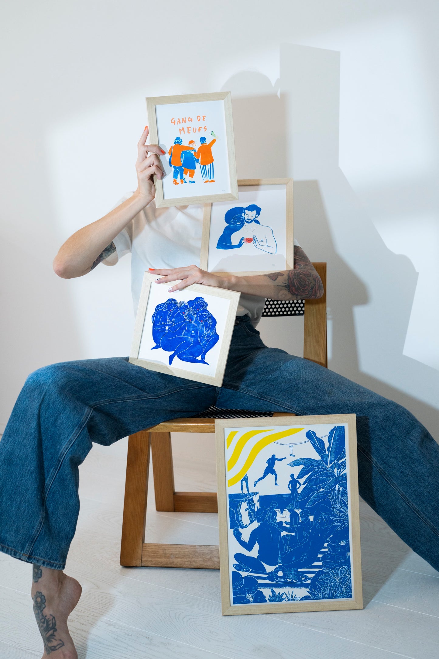 Linogravure Gang de Meufs