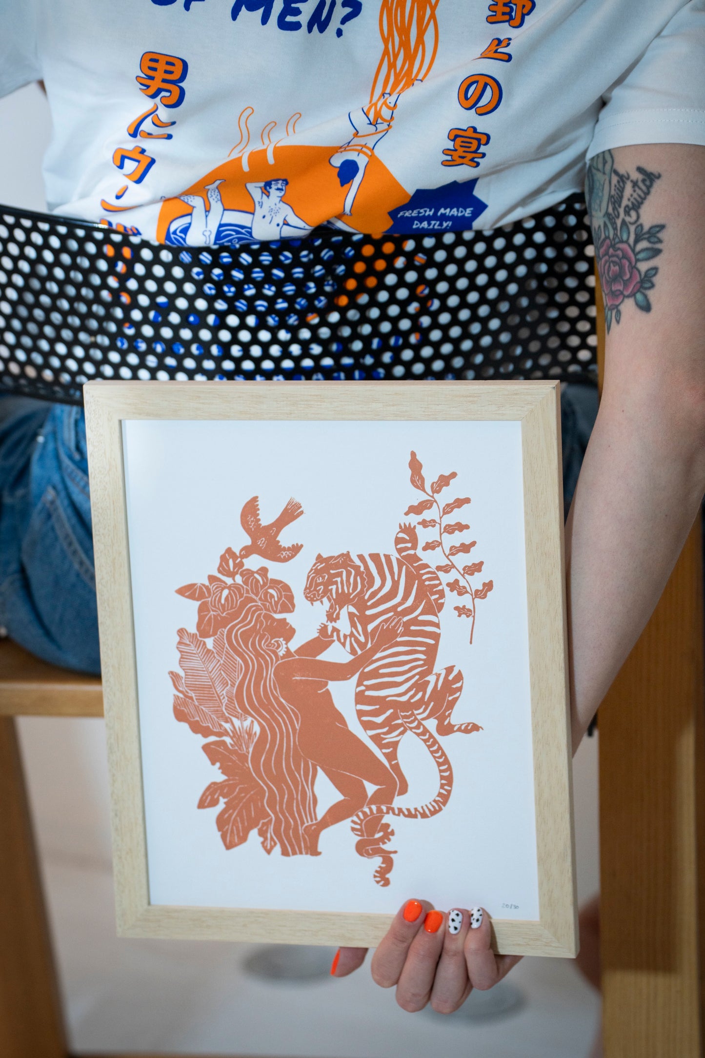 Linogravure La Valse Sauvage