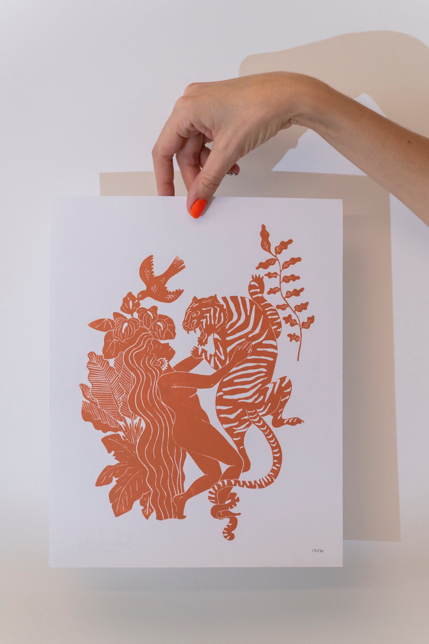 Linogravure La Valse Sauvage