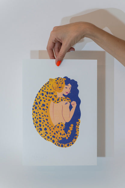 Tirage d'art La Fille à la Panthère