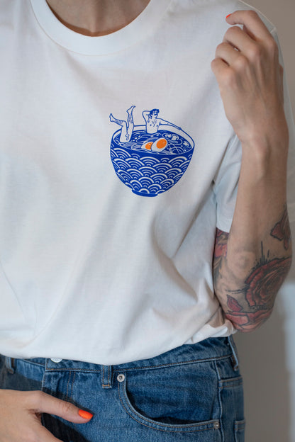 T-shirt unisexe Bored of Men? Eat Ramen!