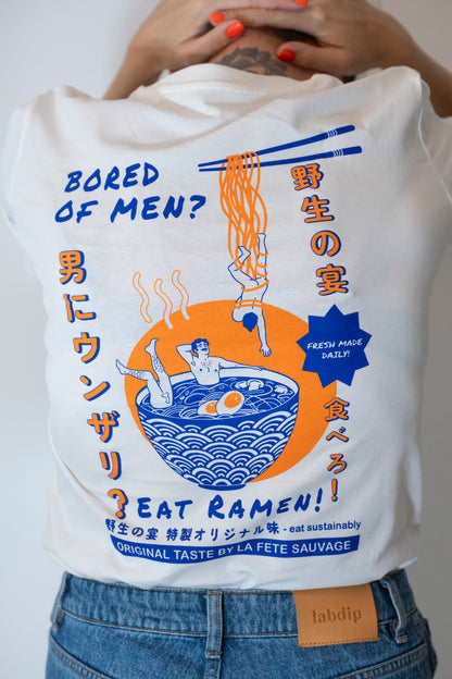 T-shirt unisexe Bored of Men? Eat Ramen!