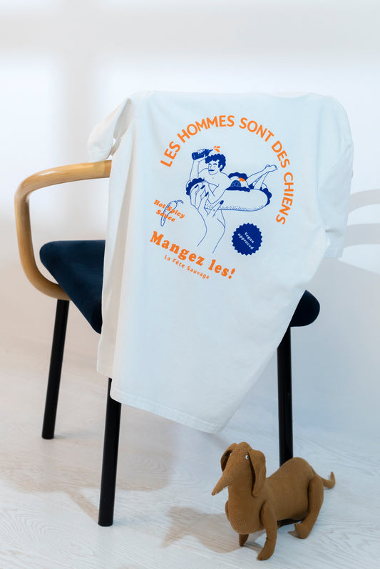 T-shirt unisexe Les Hommes sont des Chiens ! Mangez-les !