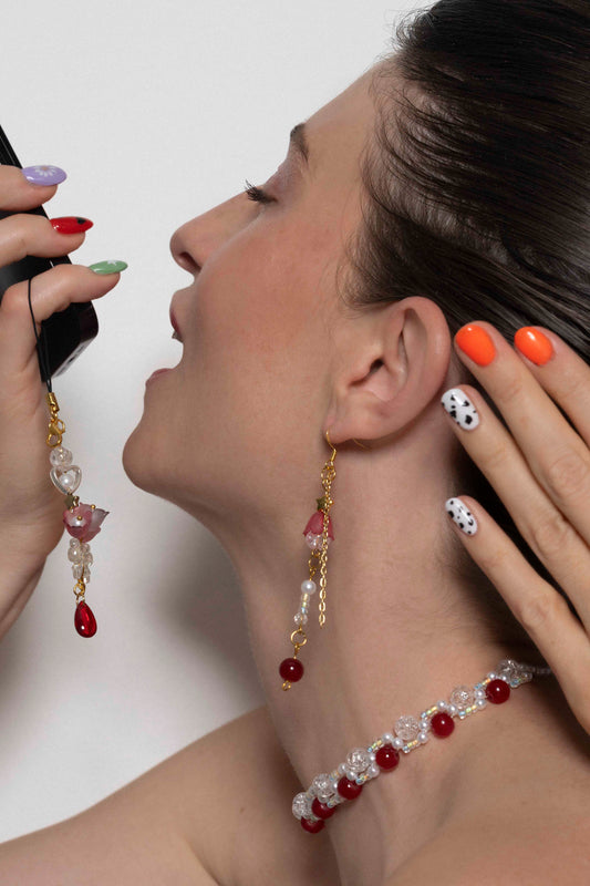 Trio Frieren - charm • bracelet • boucles d'oreilles